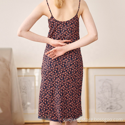 Floral Printed Women Mid Length Knee Sleeveless Dresses